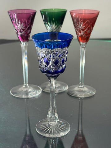 Val Saint Lambert - Drankservies (4) - Kristal -