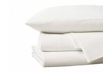 Bonnanotte Flanellen hoeslaken Off White - 90 x 210, Nieuw