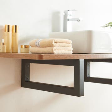 Ophangbeugel set van 2 Hawangen 45x20 cm zwart [en.casa], Verzenden, Nieuw