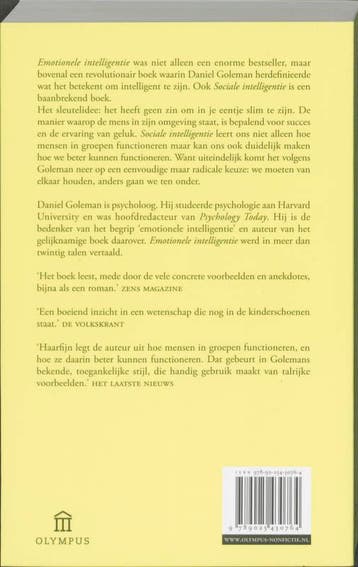 Sociale intelligentie / Olympus Pockets 9789025430764, Verzenden, Gelezen, Daniel Goleman