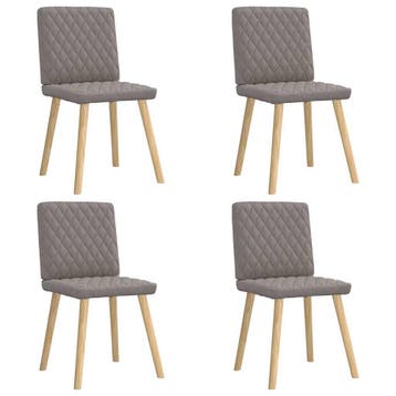 vidaXL Eetkamerstoelen 4 st draaibaar stof taupe, Huis en Inrichting, Stoelen, Verzenden, Nieuw
