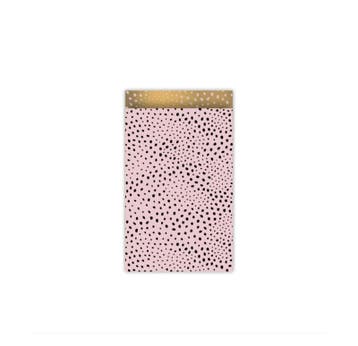 5x cadeauzakje1 Flocks roze/ zwart/Goud 12x19cm, Ophalen of Verzenden, Nieuw, Cadeauzakje