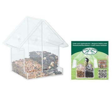Doorzichtig vogelhuisje? Bestel een transparant voederhuisje, Nieuw