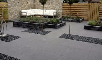 Tuintegel/Terrastegel Ceramiche Dior Black Zwart 60x60x2, 60 cm of meer, Nieuw, Ophalen of Verzenden, 10 m² of meer