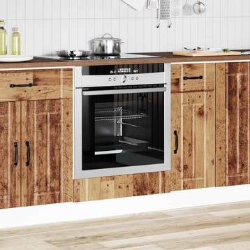 vidaXL Ovenkast Lucca bewerkt hout oud houtkleurig, Huis en Inrichting, Verzenden, Nieuw, Bruin