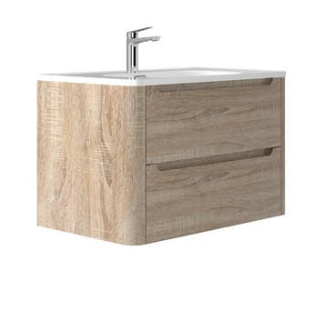 SALE - Riven 80 - Licht eiken - Badmeubel -, Ophalen of Verzenden, Nieuw