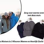 3 Stuks Unisex Warme Beanie Mutsen in 3 Kleuren, Verzenden, Nieuw