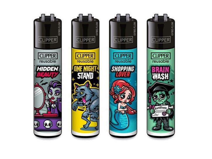 Clipper aansteker - Brain wash - CP11 (4 stuks), Verzamelen, Rookartikelen, Aanstekers en Luciferdoosjes, Nieuw, Verzenden
