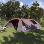 vidaXL Tunnel Tent 6-Persoon Grijs en Oranje 700 x 590 x 215, Verzenden, Nieuw
