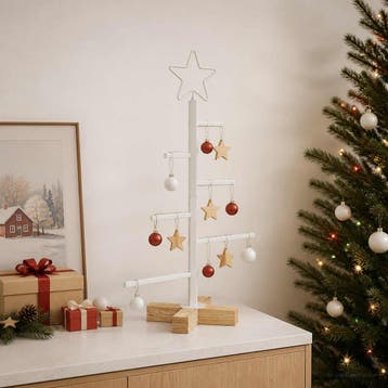 vidaXL Metalen kerstboom KUOPIO 60 cm Staal Wit, Verzenden, Nieuw