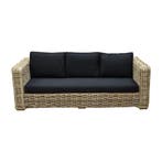 Nissah 2,5-zits bank loungeset 3-delig rotan, Tuin en Terras, Ophalen of Verzenden, Nieuw