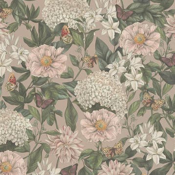 Profhome 394262-GU Bloemen behang floral mat roze groen, Verzenden