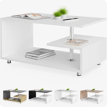 Salontafel Orlando Wit 95x55x50cm (Meubelen, Interieur), Verzenden