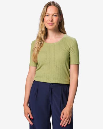 HEMA Dames T-shirt Colette groen 3=50% / 2=30%, Verzenden, Nieuw