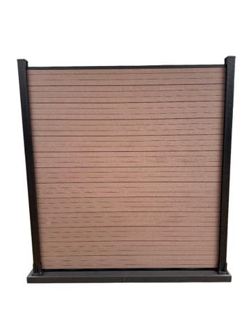 Modulair Schutting Composiet Walnoot 180x180 Cm (zonder, Nieuw
