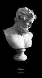 sculptuur, Busto di Sileno - 65 cm - Gips