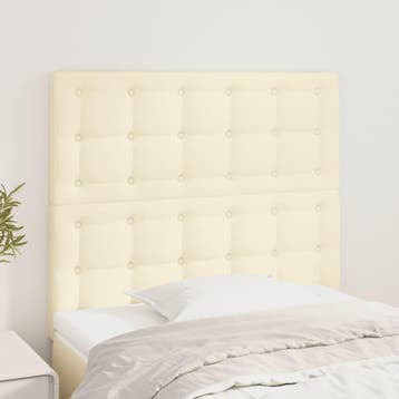 vidaXL Hoofdbord crème 80x5x118/128 cm kunstleer, Verzenden, Nieuw, Crème, Overige materialen