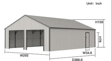 NIEUW Garage Loods Rhino-Cross 2533 10,00x7,60 m, ca. 76,6m2