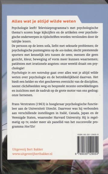 Psychologie in een notendop 9789035129054 F. Verstraten, Verzenden, Zo goed als nieuw, F. Verstraten