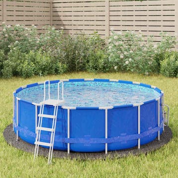 vidaXL Zwembadgrondzeil Ø306 cm polyester geotextiel, Verzenden, Nieuw