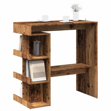 vidaXL Bartafel met opbergrek 100x48x101,5 cm oud, Verzenden, Nieuw