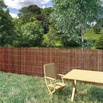 vidaXL Tuinscherm 300x100 cm wilgenhout, Tuin en Terras, Verzenden, Nieuw, Hout