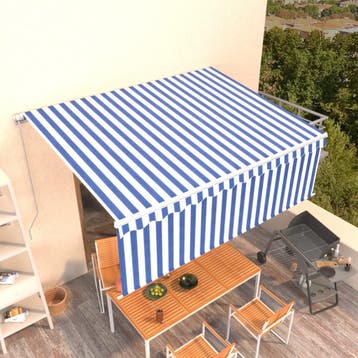 vidaXL Luifel handmatig uittrekbaar met rolgordijn 4,5x3 m, Verzenden, Nieuw