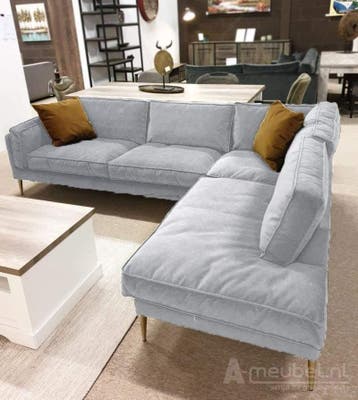 Hoekbank Alverna - hoekbanken - Zilver, Nieuw, 150 cm of meer, Stof, 200 tot 250 cm