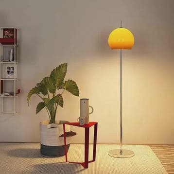 Retro Vloerlamp Mushroom Glas Gradient Oranje - Bauhaus Sfee, Verzenden, Nieuw