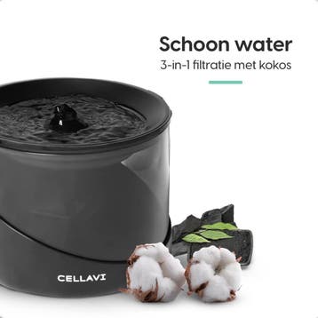 Cellavi R1X - Drinkfontein RVS Kat &amp; Hond -, Dieren en Toebehoren, Ophalen of Verzenden, Zo goed als nieuw