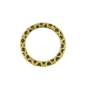 1 x DQ metalen ring 19x3 mm Ø13 mm antiek goud kleur (Nik.., Ophalen of Verzenden, Nieuw, Overige typen