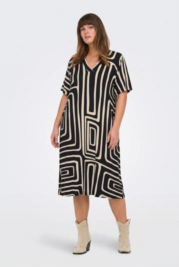 ONLY jurk v-hals korte mouw Maat:, Kleding | Dames, Jurken, Verzenden, Nieuw, Overige kleuren