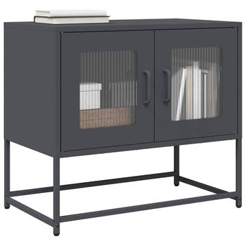 vidaXL Tv-meubel 68x39x60,5 cm koudgewalst staal, Verzenden, Nieuw, Metaal