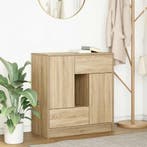 Dressoir met lades deuren 70,5x34x74,5 cm sonoma eikenkleuri, Verzenden, Nieuw