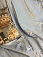 Lichtgevend interieurfluweel - babyblauw - Textiel - 200 cm