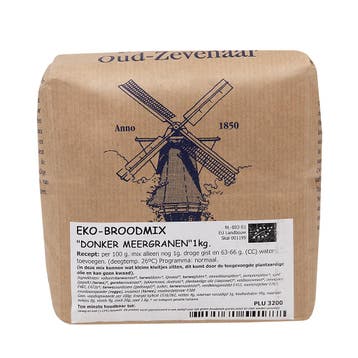 Molen de Hoop Broodmix (Donker Meergranen) Biologisch 1kg, Verzenden, Nieuw
