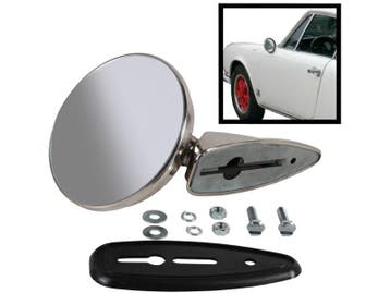 90173111100 Porsche Wing Mirror Durant Style Rimless. 356,, Verzenden, Nieuw