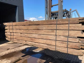 Azobé Balken 130 x 180, Doe-het-zelf en Verbouw, Zo goed als nieuw, Balk, Overige houtsoorten, 50 mm of meer
