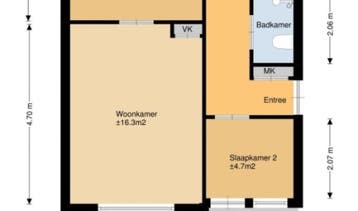 Te Huur 2 Kamer Appartement Noordendijk In Dordrecht, Dordrecht, Direct bij eigenaar, Appartement, Zuid-Holland