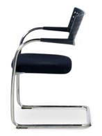 Vitra Visavis vergaderstoel, zwart-chrome, Huis en Inrichting, Stoelen, Ophalen of Verzenden, Nieuw, Zwart