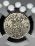 Nederlands-Indië. Wilhelmina. 1/4 Gulden 1938 NGC MS62