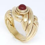 Ring - 18 karaat Geel goud - 0.50ct. tw. Carneool, Nieuw