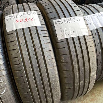 2 x Continental EcoContact 5 195-55-20 Zomerbanden 5,5mm, Gebruikt, Ophalen of Verzenden, Band(en), Personenwagen
