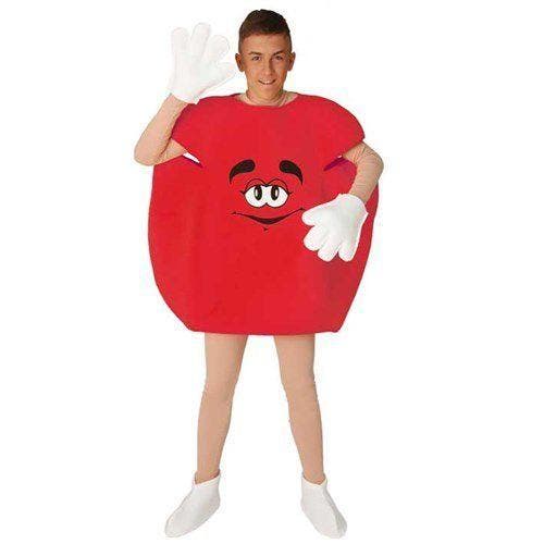 Rood M&M kostuum, Hobby en Vrije tijd, Feestartikelen, Feestartikel, Nieuw, Verzenden