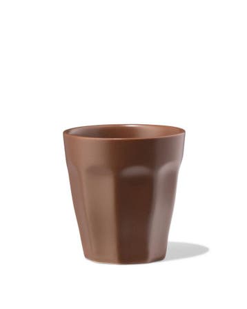 HEMA Espressokopje 90ml Mirabeau aardewerk donkerbruin, Huis en Inrichting, Keuken | Servies, Verzenden, Nieuw