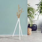Kapstok Laerdal kledingrek 172x49x49 cm wit en houtkleurig [, Verzenden, Nieuw