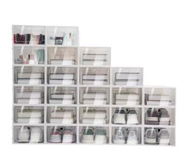Set van 24 Stapelbare Transparante Schoenendozen – PP Boxen, Verzenden, Nieuw