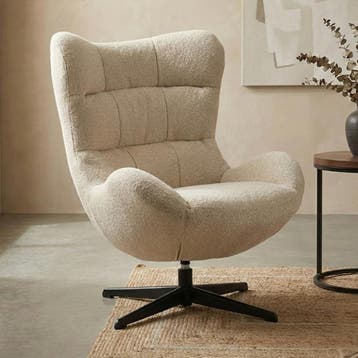 *WOONWINKEL* Oorfauteuil Modern Beige Stof, Huis en Inrichting, Fauteuils, Verzenden, Nieuw, Stof