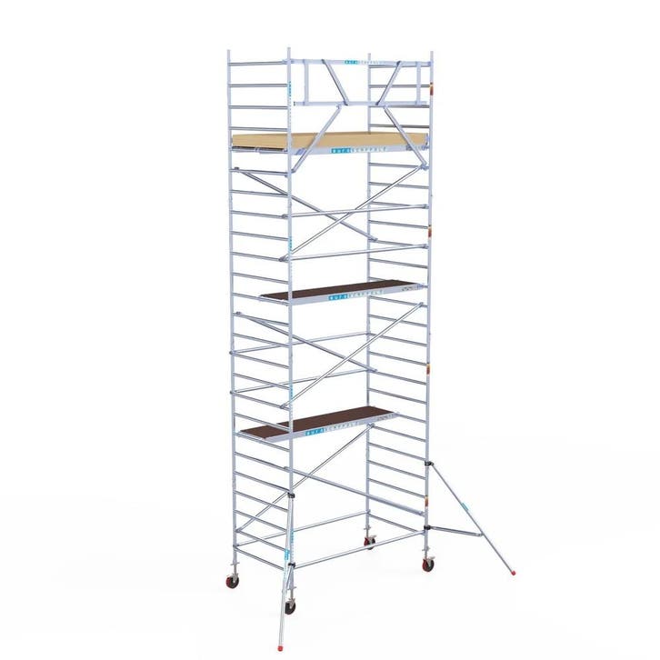 Basic rolsteiger 135 x 10,2m werkhoogte, Doe-het-zelf en Verbouw, Steigers, Rolsteiger of Kamersteiger, Nieuw, 5 meter of hoger