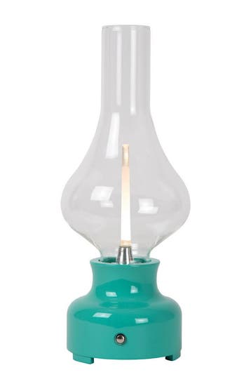 Lucide JASON - Oplaadbare Tafellamp - Accu/Batterij - Ø 12, Verzenden, Zo goed als nieuw, Glas